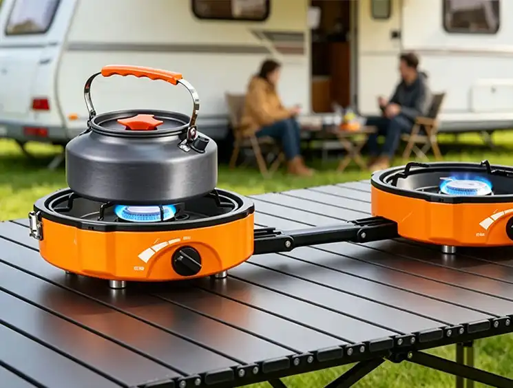 Best Portable Double Camping Stove for Propane Gas Cooking